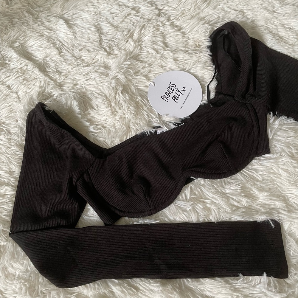 Princess Polly Becca long sleeve crop top
